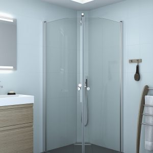 Dansani Match halvrund duschhörna ink. Tower